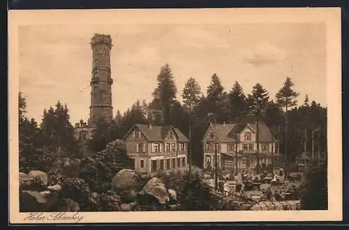 AK Hoher Schneeberg, Gasthaus mit Turm