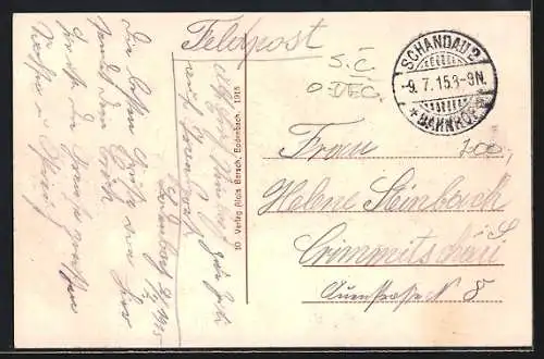 AK Bodenbach a. Elbe, Ortspartie mit Schäferwand