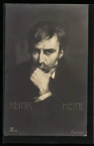 AK Heinrich Heine Portrait