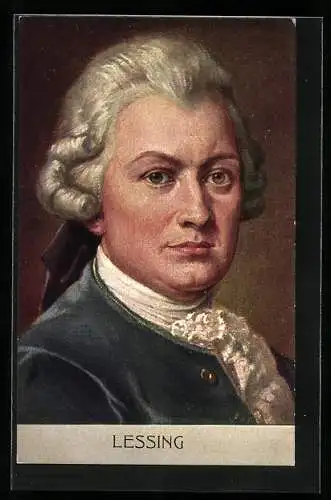 AK Gotthold Ephraim Lessing, Portrait