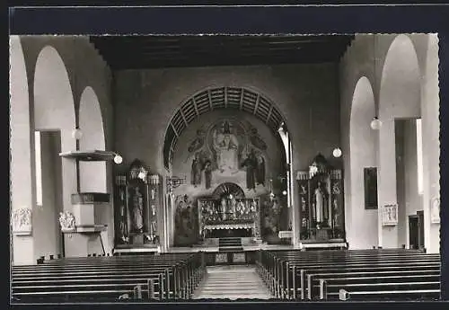 AK Pforzheim /Schwarzwald, Antoniuskirche, Innenansicht