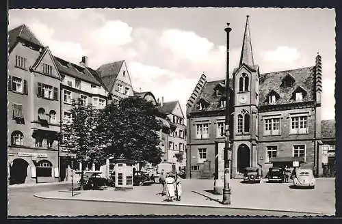 AK Pforzheim /Schwarzwald, Brötzingen, Marktplatz mit Rathaus