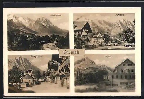 AK Garmisch, Frühlingsstrasse, Pärchen, um 1900