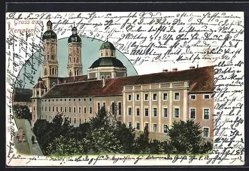 AK Kempten / Allgäu, Residenzplatz u. St. Lorenz Kirche