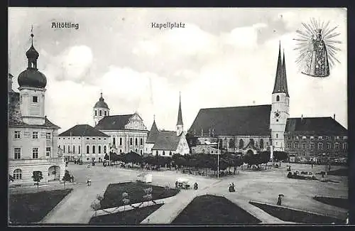 AK Altötting, Kapellplatz mit Gnadenbild