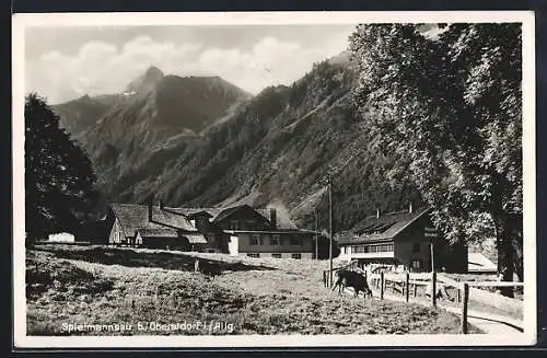 AK Oberstdorf i. Allg., Gasthof Spielmannsau