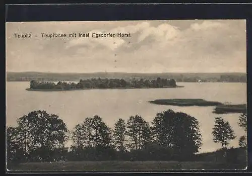 AK Teupitz, Teupitzsee mit Insel Egsdorfer Horst