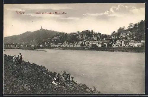 AK Trier, Blick auf linkes Moselufer