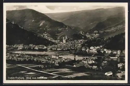 AK Traben-Trarbach, Blick vom Montroyal über den Ort