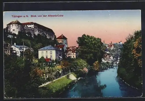 AK Tübingen a. N., Blick von der Alleenbrücke