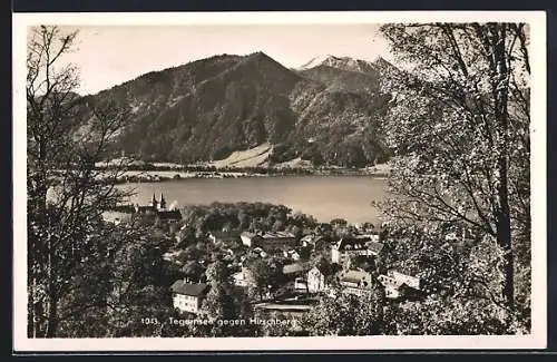 AK Tegernsee, Ort und Umgebung aus der Vogelschau