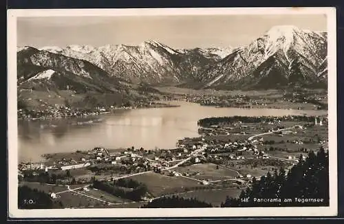 AK Bad Wiessee, Ansicht von oben mit Tegernsee und Egern