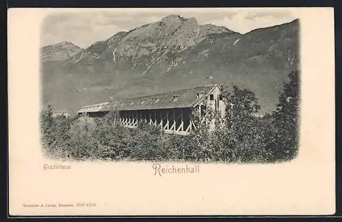 AK Reichenhall, Gradierhaus mit Gipfelpanorama