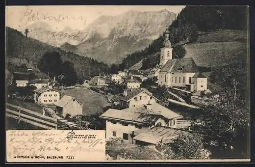 AK Ramsau / Berchtesgaden, Gesamtansicht aus der Vogelschau