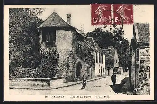 AK Alencon, Rue de la Barre, Vieille Porte