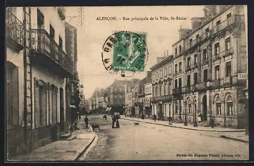 AK Alencon, Rue principale de la Ville, St-Blaise