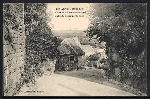 AK St-Céneri, Route descendante sortie du Bourg par le pont