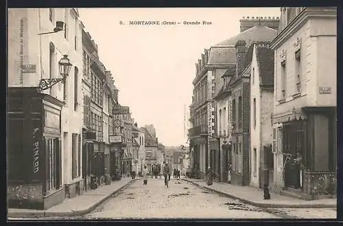 AK Mortagne, Grande Rue et la Poste