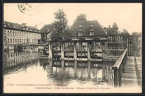 AK Laigle /Orne, Usine de Mérouvel, Fabrique d`aiguilles et d`épingles