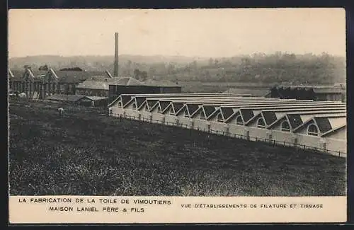 AK Vimoutiers, La Fabrication de la Toile, Maison Laniel Père & Fils, Établissements de Filature et Tissage