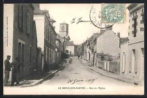 AK Le Mesle-sur-Sarthe, Rue de l`Eglise