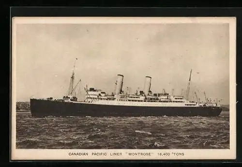 AK Passagierschiff Montrose, Canadian Pacific Liner vor der Küste