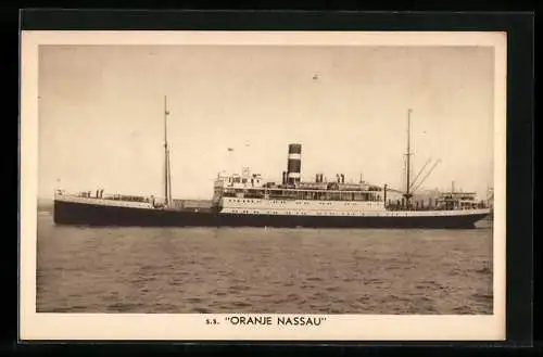 AK Passagierschiff SS Oranje Nassau, Koninklijke Nederlandsche Stoomboot Maatschappij NV