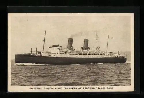 AK Passagierschiff Duchess of Bedford, Canadian Pacific Liner