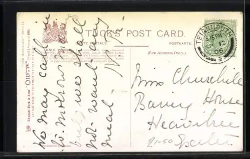 Künstler-AK Kriegsschiff HMS Triumph auf hoher See