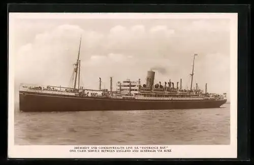 AK Passagierschiff SS Esperance Bay auf hoher See, Aberdeen and Commonwealth Line