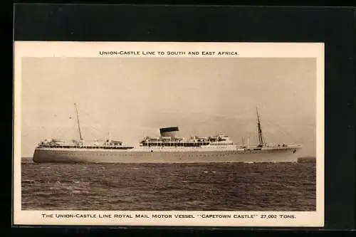 AK Passagierschiff RMMV Capetown Castle, The Union-Castle Line