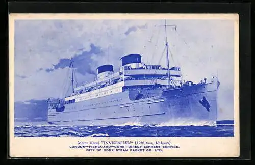 AK Passagierschiff MV Innisfallen pflügt durchs Wasser