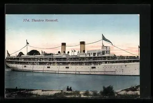AK Passagierschiff Theodore Roosevelt voller Fahrgäste