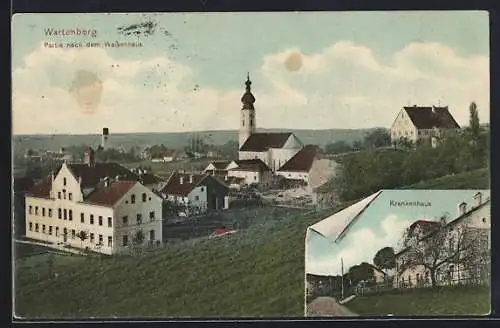 AK Wartenberg / Obb., Partie nach dem Waisenhaus, Krankenhaus