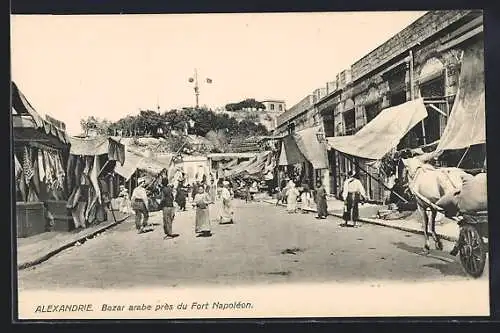 AK Alexandrie, Bazar arabe pres du Fort Napoleon