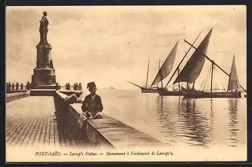 AK Port-Said, Lessep`s Statue