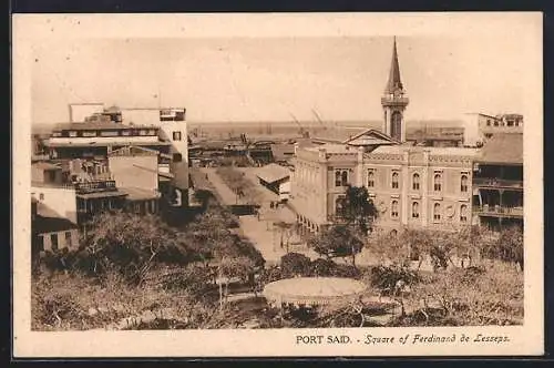 AK Port Said, Square of Ferdinand de Lesseps