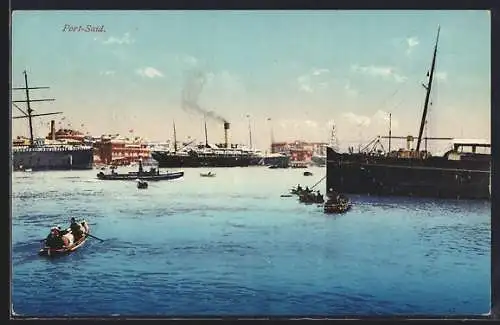 AK Port-Said, Blick in den Hafen