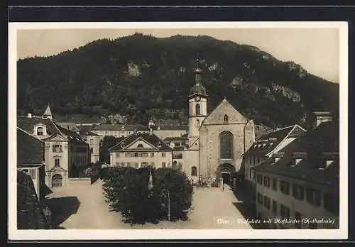 AK Chur, Hofplatz mit Hofkirche