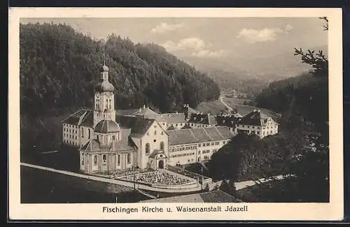 AK Fischingen, Kirche und Waisenanstalt Idazell