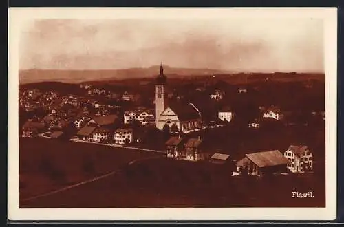 AK Flawil, Teilansicht mit Kirche