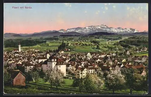 AK Flawil, Teilansicht mit Säntis