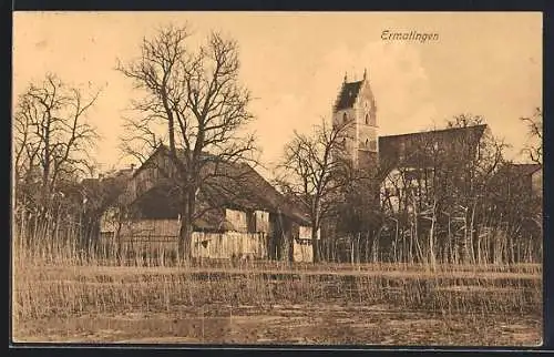 AK Ermatingen, Ortspartie mit Kirche