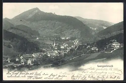 AK Langenbruck, Ortsansicht aus der Vogelschau