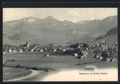 AK Appenzell, Blick gegen den Hohen Kasten