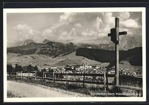 AK Einsiedeln, Blick vom Katzenstrick aus