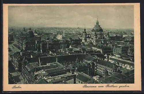 AK Berlin, Panorama vom Rathaus gesehen