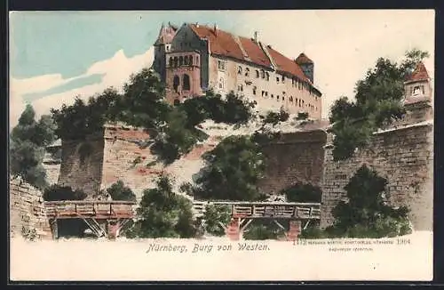 AK Nürnberg, Die Burg von Westen