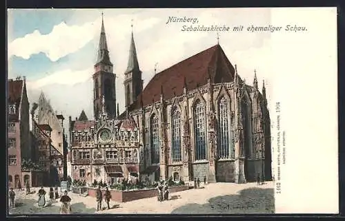 AK Nürnberg, Sebalduskirche mit ehemaliger Schau