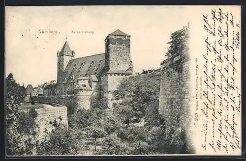 AK Nürnberg, Kaisersteg mit Burg